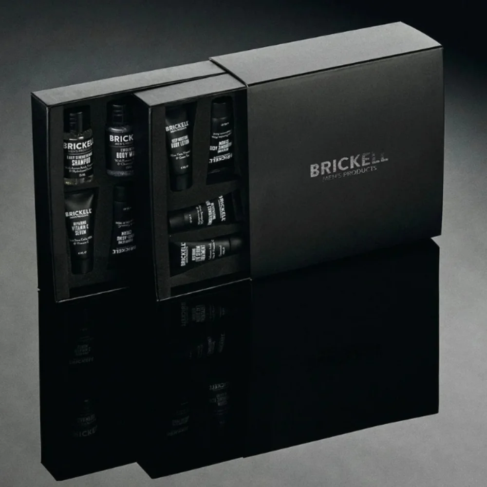 Brickell Men's 16-Piece Skincare Sample Gift Set, NIB